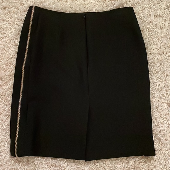 Etcetera Black Skirt, size 6, lined, gold zipper details on sides. Like NEW! - Picture 2 of 8